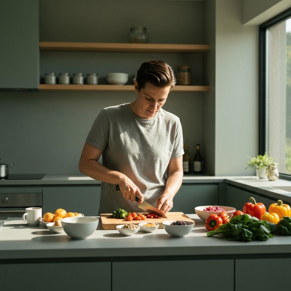 Person kocht in der Küche